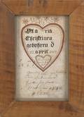 Southeastern Pennsylvania ink and watercolor fraktur birth certificate for