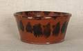 Pennsylvania redware mixing bowl 19th c