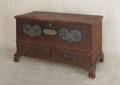 Pennsylvania miniature painted poplar dower chest dated