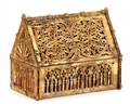 15th Century French Gothic Giltwood Reliquary Box
