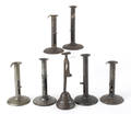Six hogscraper candlesticks