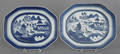 Two Chinese export porcelain Canton platters