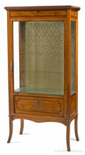 Inlaid mahogany vitrine