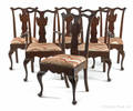 Set of six Queen Anne style dining chairs