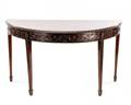 Adams Style Mahogany Demilune Console Table