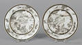 Pair of Chinese export porcelain plates ca 1800