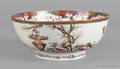 Chinese export porcelain Mandarin palette bowl ca 1800