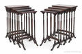 Pair of China Trade rosewood nesting tables ca 1835