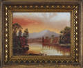 American oil on canvas river landscape