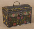 Toleware dome lid box 19th c