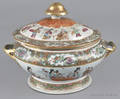 Chinese export porcelain famille rose tureen and cover 19th c