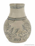Pennsylvania stoneware presentation pitcher dated