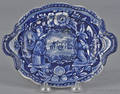 Historical blue Staffordshire States undertray 19th c