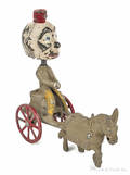 Kenton cast iron Happy Hooligan donkey cart nodder