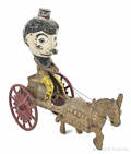 Cast iron  Rubber Neck  donkey cart nodder