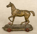 Cast iron horse pull toy