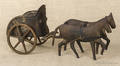 Homemade tin horse drawn chariot