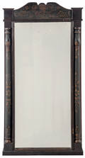 Late Federal stencil decorated mirror