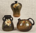 Three Weller Louwelsa art pottery vases