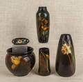 Five pieces of art pottery