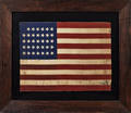 American thirtyfour star wool flag ca 18611863
