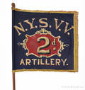 New York Civil War 2nd regiment artillery flank marker flag