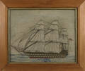 English wooley needlework of a ship