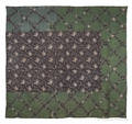Chintz quilt with Irish chain and green printed border mid 19th c