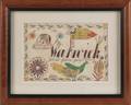 Attributed to schoolmaster Henry Johnson ink and watercolor fraktur reward of merit dated