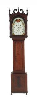 Berks County Pennsylvania Federal walnut tall case clock early 19th c