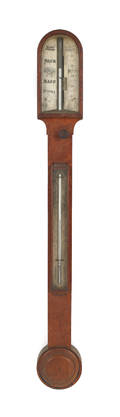 English oak stick barometer