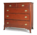 Pennsylvania Hepplewhite inlaid cherry chest of drawers