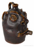 Contemporary stoneware face jug