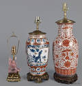 Two Chinese porcelain table lamps