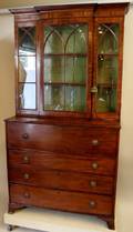 Period Mahogany Secretary Bookcase