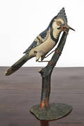 Carved and painted blue jay late 19th c