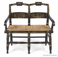 Childs painted Hitchcock settee ca 1840