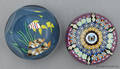 Perthshire concentric millefiori paperweight with a butterfly center cane