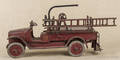 Buddy L pressed steel ladder truck with hose reel