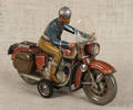 Tippco tin lithograph friction motorcycle