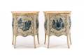Pair of Hand Painted Bedside Commodes 19th C