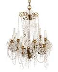 Louis XVI Style 12 Light Crystal Chandelier