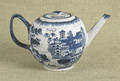 Chinese export blue and white porcelain teapot
