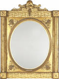 Victorian giltwood mirror with grapevine decoration
