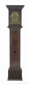 York Pennsylvania Queen Anne walnut tall case clock