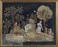 English wool embroidered landscape