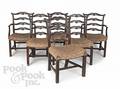 Set of six Chippendale style mahogany ribbonback dining chairs by Biggs