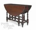 New England William  Mary walnut gateleg table
