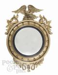 Giltwood convex mirror