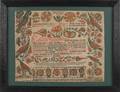 Ephrata Cloister printed and hand colored fraktur birth certificate dated